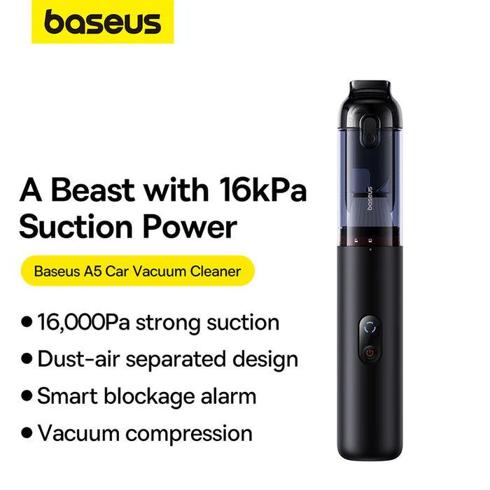Aspirateur de Voiture Baseus A5 – Puissant et Compact (C30459500111-00)