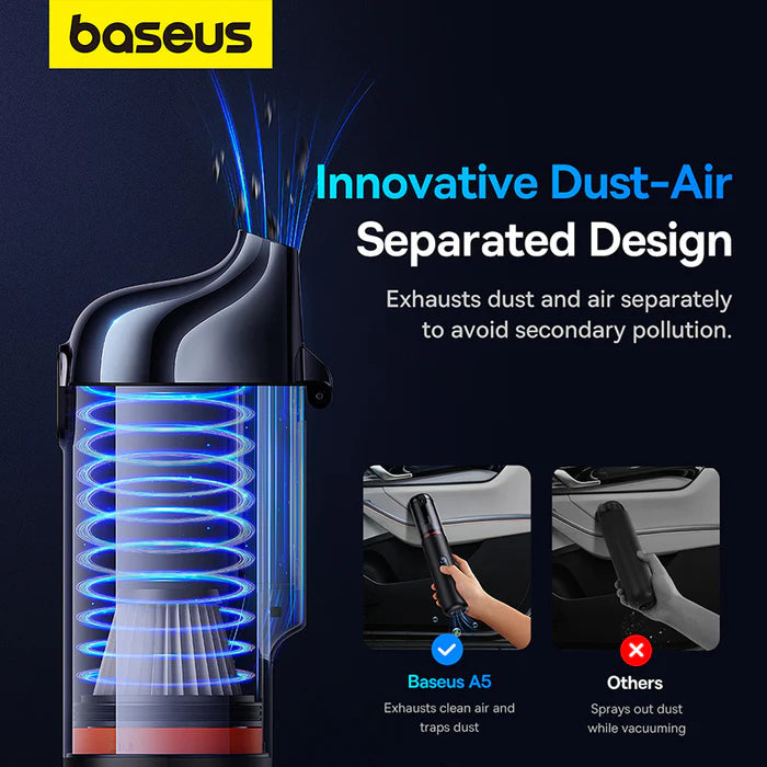 Aspirateur de Voiture Baseus A5 – Puissant et Compact (C30459500111-00)
