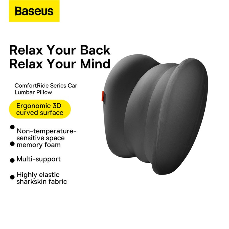 Baseus Coussin de refroidissement lombaire pour voiture ComfortRide Series Car Noir – C20036401111-00