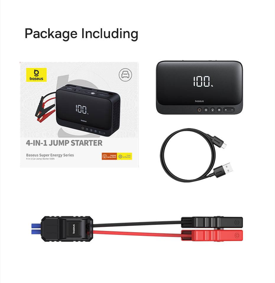 Baseus Super Energy Series 4 en 1 Car Jump Starter 600A et 6000mAh – ( C00245902111-00 )