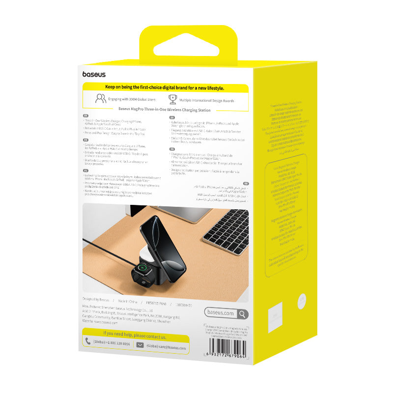 Baseus MagPro Chargeur Sans Fil Magnétique 2 en 1 - 25W + MagPro E-Watch 2.5W- P10264100123-01