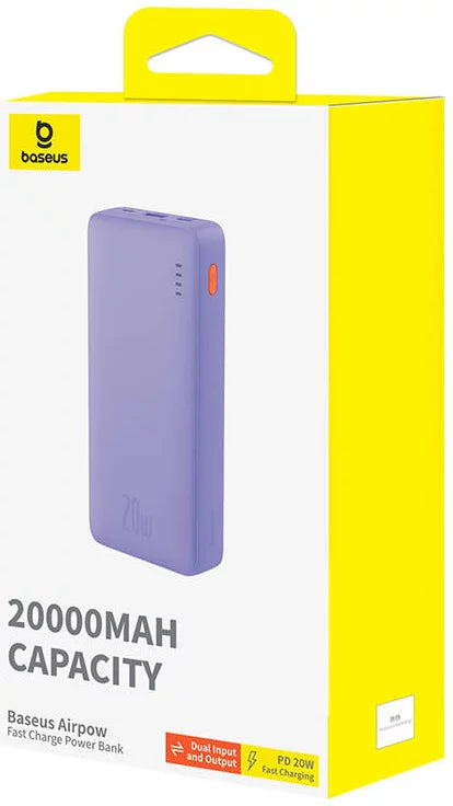 Baseus power Bank 20000mAh 20W -Violet-P10022804513-00
