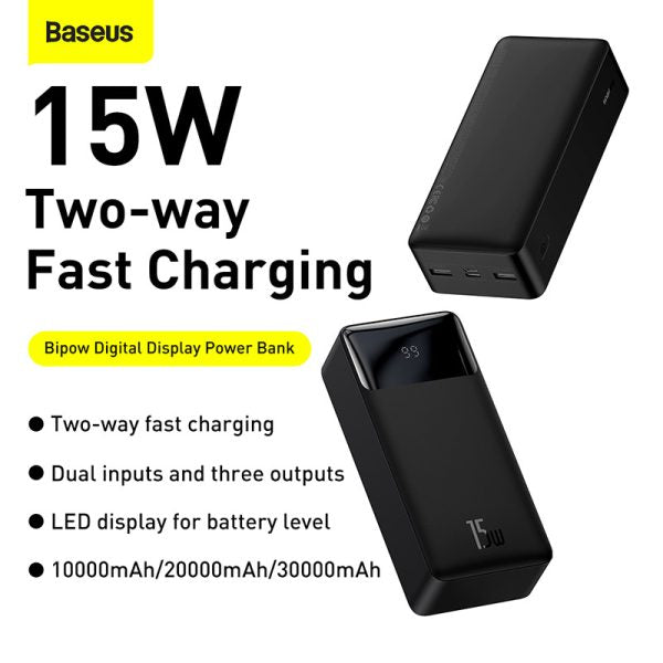 Baseus Power Bank 30000mAh 15W -black- PPBD050201
