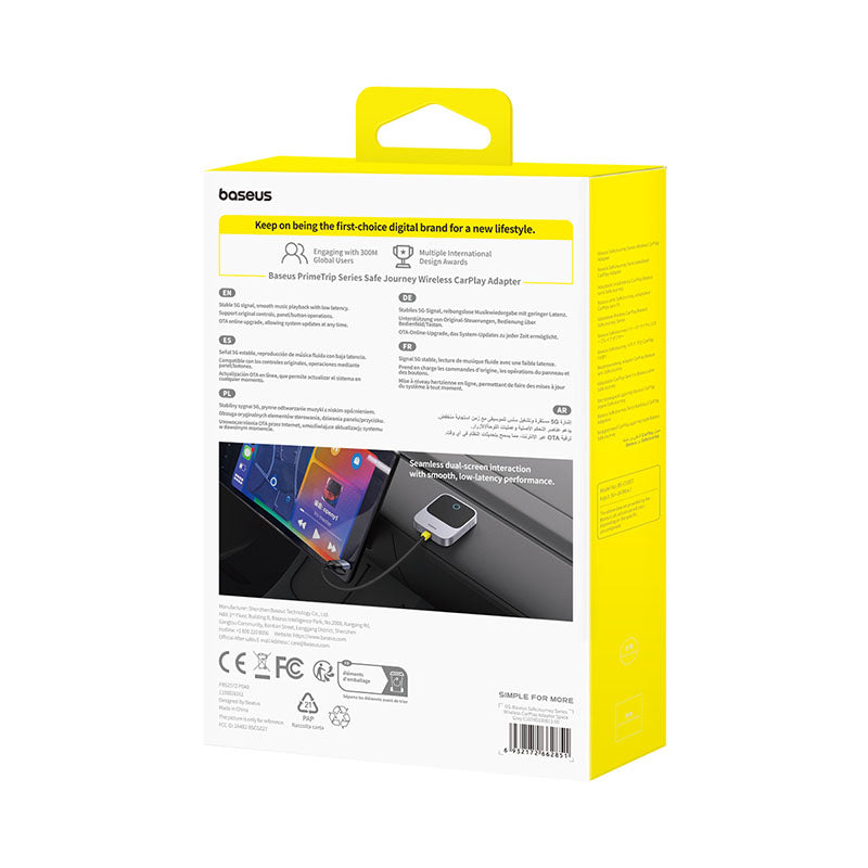 Baseus CarPlay Sans Fil SafeJourney Adaptateur Pour iPhone - C10745100813-00