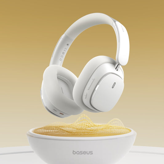 Baseus Bowie H1 Pro Casque Sans Fil avec Réduction de Bruit Active Moon White – ( A00050601213-00 )