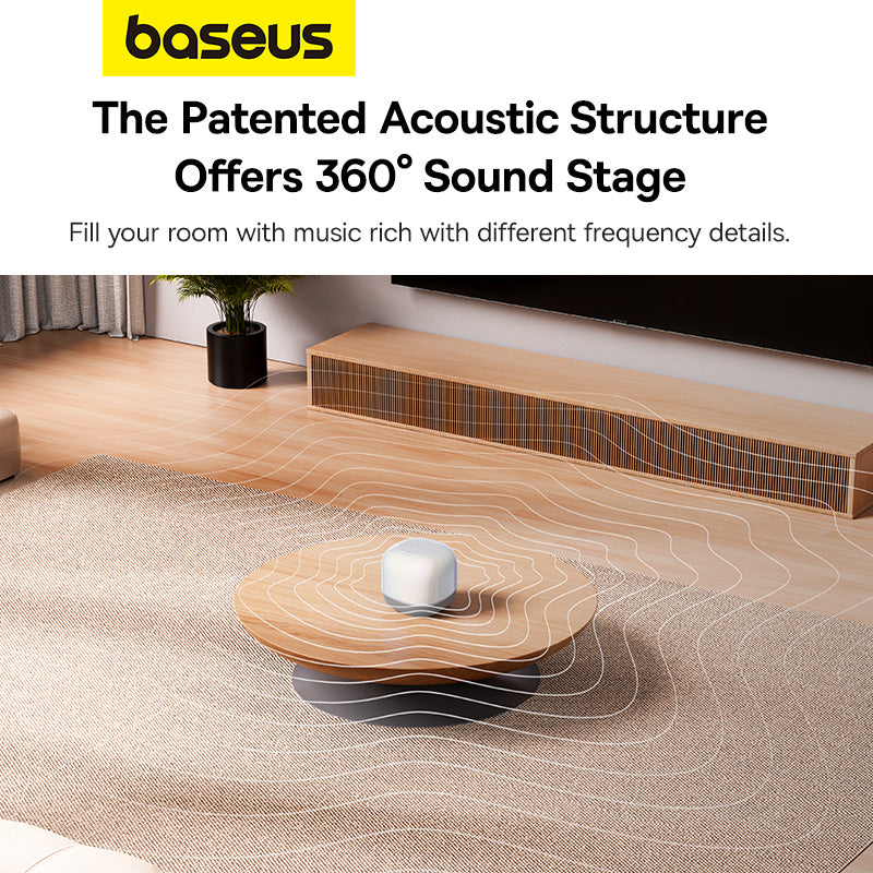 Baseus Enceinte Bluetooth Sans Fil haut parleur   – Blanc (A20050500211-00)