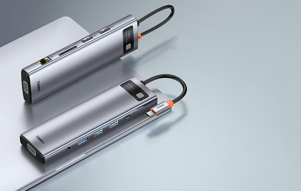 Adapteur Baseus  11-in-1 /Type-C HUB – Gris – CAHUB-CT0G