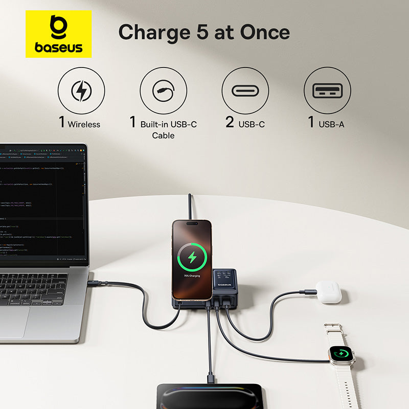 Station de charge 5‑en‑1 avec 3C+U 140W UK (P10178800123‑00)