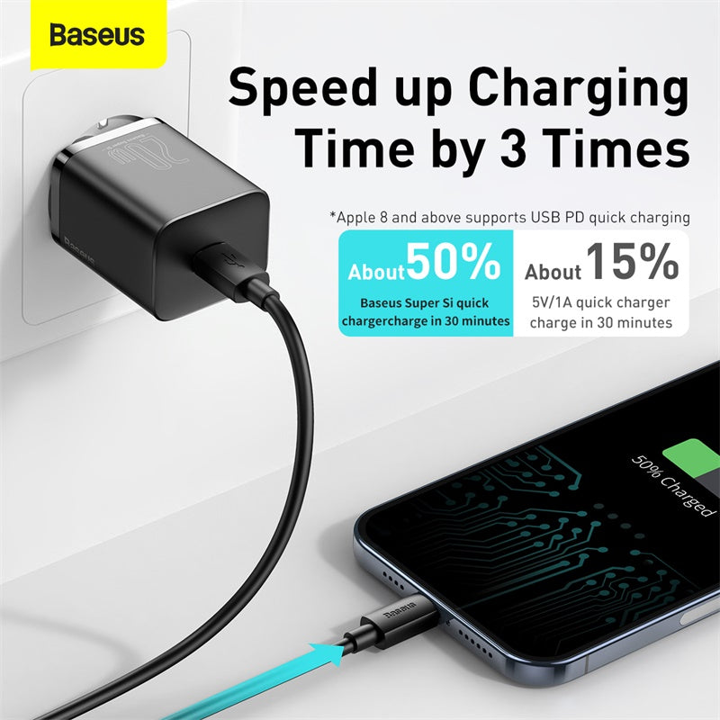Baseus Chargeur 1C 20W  Noir (CCSUP-B01)