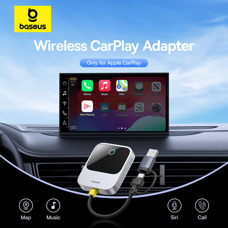 Baseus CarPlay Sans Fil SafeJourney Adaptateur Pour iPhone - C10745100813-00