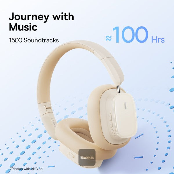 Baseus Casque Wireless Headphones -White-A00050402223-00