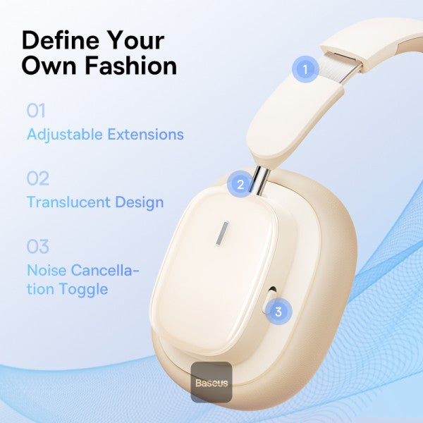 Baseus Casque Wireless Headphones -White-A00050402223-00