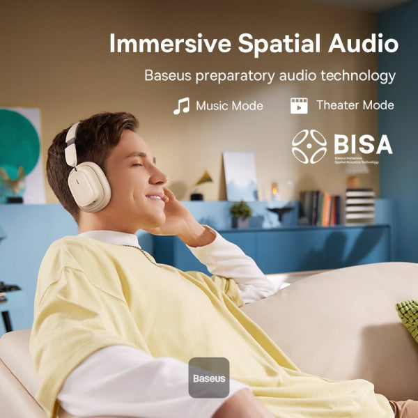 Baseus Casque Wireless Headphones -White-A00050402223-00