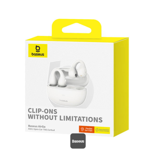 Écouteurs sans fil AirGo AS01 (A00069101223-00) pour le sport, Bluetooth 5.3, réduction du bruit, 2 micros ENC Baseus blanc