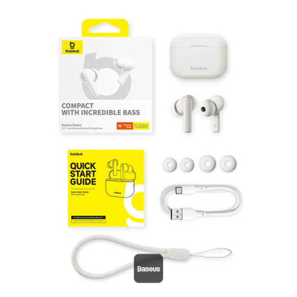 Baseus Bowie E17 – Écouteurs Bluetooth Sans Fil avec Double Micro ENC & Punchy Bass (A00072200223-Z1)