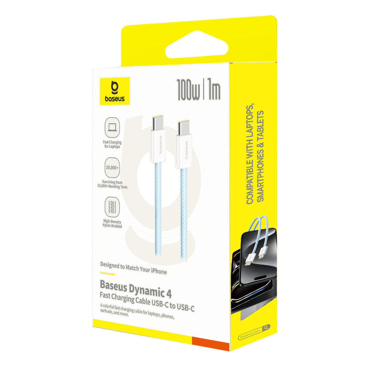 Baseus Dynamic 4 Câble 100W Rapide 1m USB-C vers USB-C – P10381400311-00