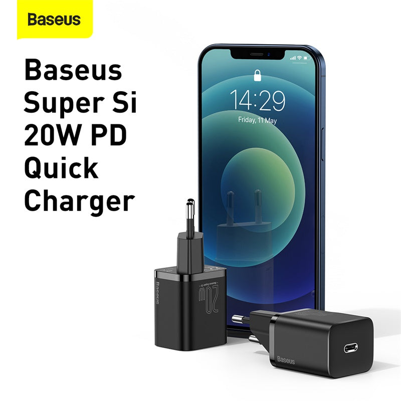 Baseus Chargeur 1C 20W  Noir (CCSUP-B01)