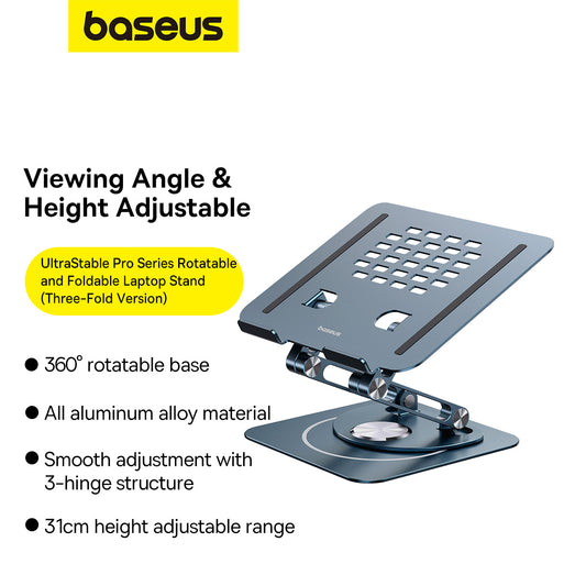 Baseus UltraStable Pro Support Rotatif et Pliable Space Grey – B10059900811-01
