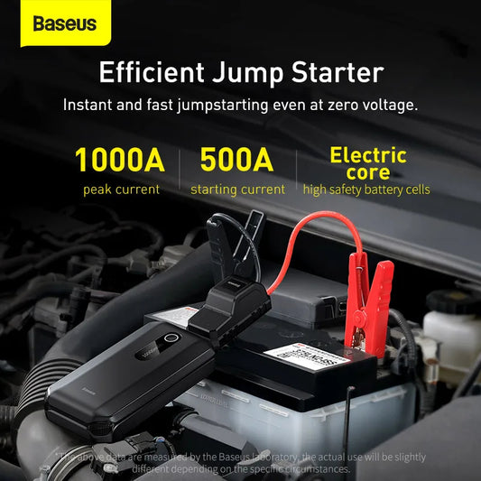 Baseus Jump Starter Power Bank 10000mAh, Démarreur d’Urgence Portable - C00245501113-00