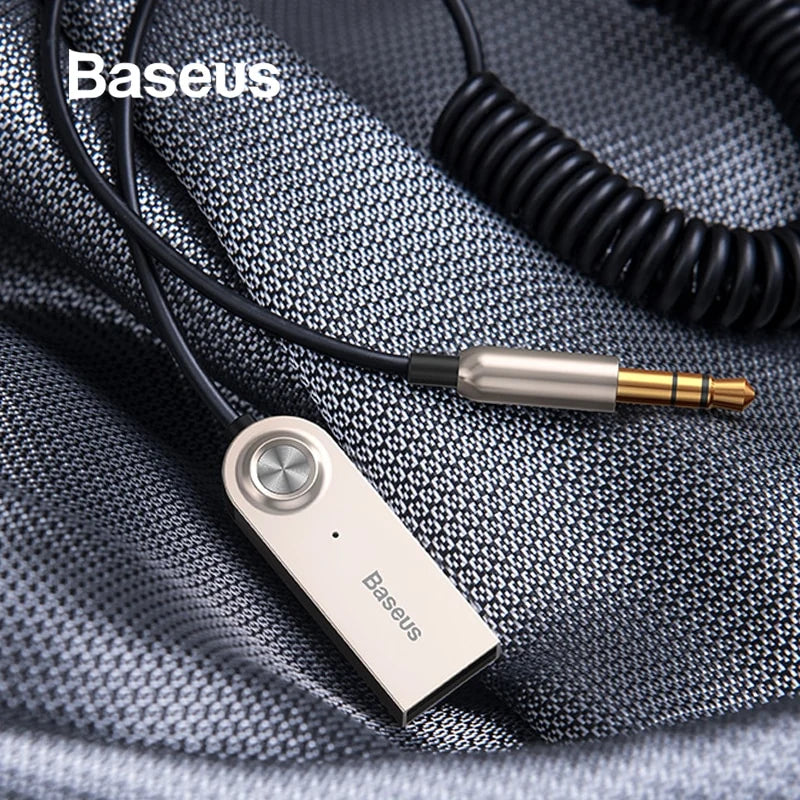 Adaptateur  Baseus  audio Bluetooth 5.0/ BA01 avec câble récepteur AUX jack noir-CABA01-01