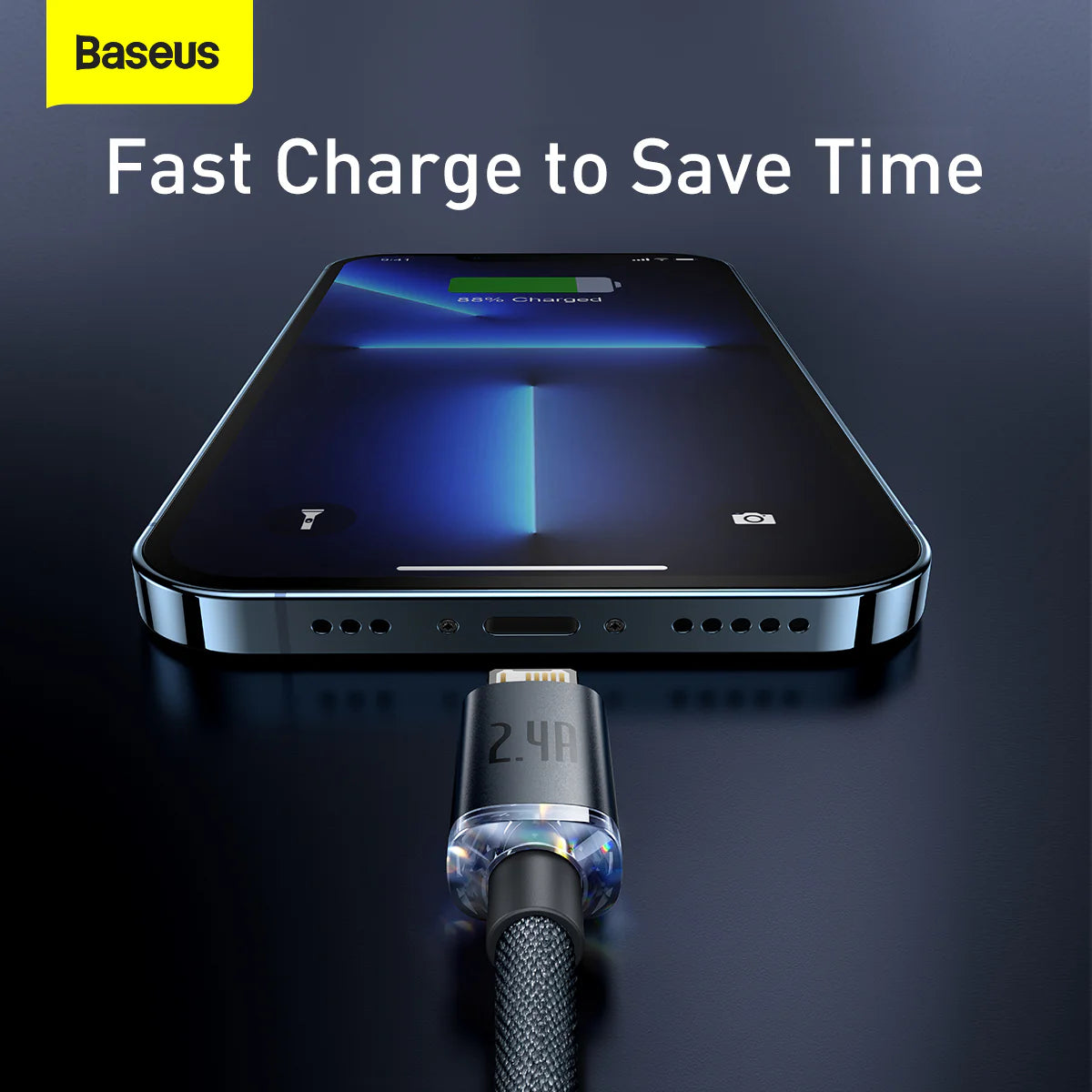 Baseus Câble Type-C vers iP 20W 2m Noir (CAJY000301)