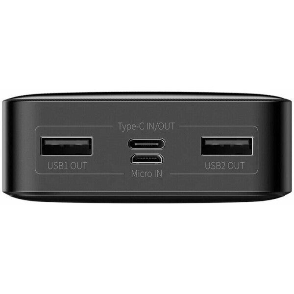 Baseus Power Bank 20000mAh 15W blanc+ USB-A – Câble Micro USB 0,25m Noir- PPBD050101