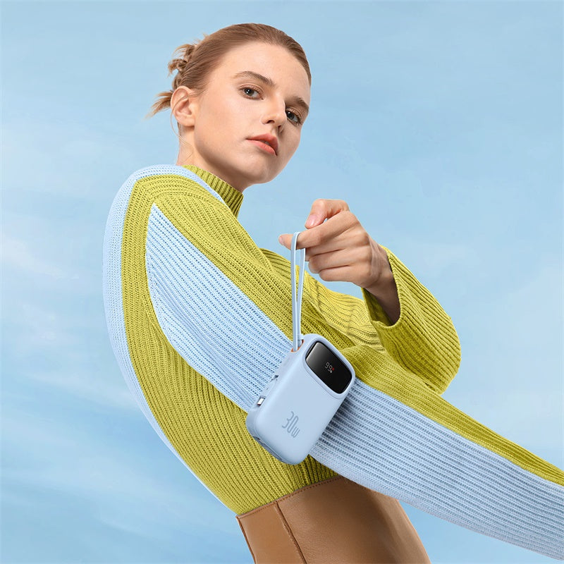 Baseus Power Bank 10000mAh 30W avec 2 Câbles USB-C Intégrés – P10055008313-00