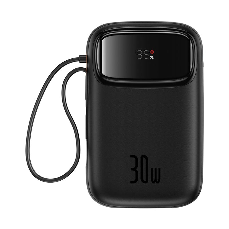Baseus Power Bank 10000mAh 30W avec 2 Câbles USB-C Intégrés – (P10055008113-00)