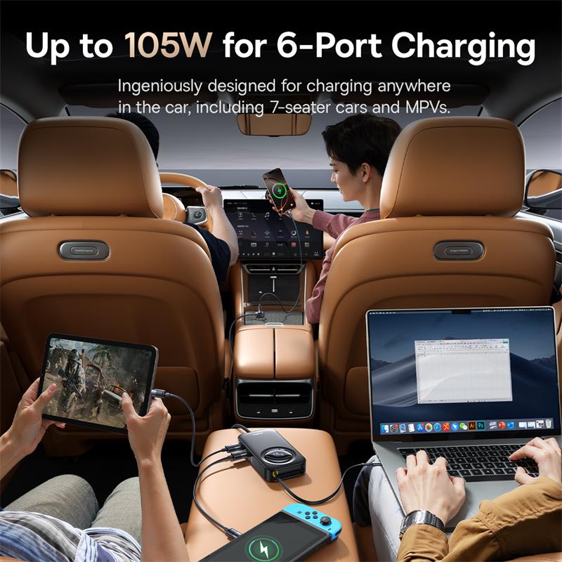 Baseus PrimeTrip VW1 Chargeur Voiture 60W avec Câble Rétractable – C00069000121-00