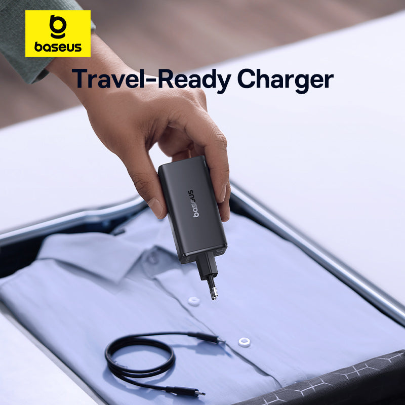 Baseus Chargeur Mural 100W – 2x USB + 2x USB-C avec Câble Type-C 100W (1m) – Noir (P10162705112-00)