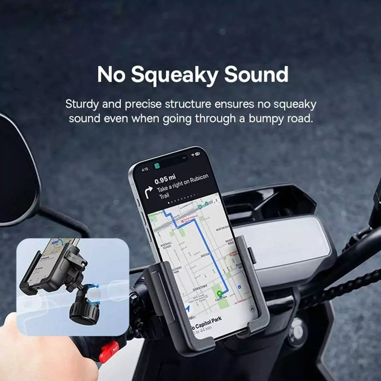 Baseus GoTrip Series – Support de Téléphone pour Vélo – Noir - C40572301111-00
