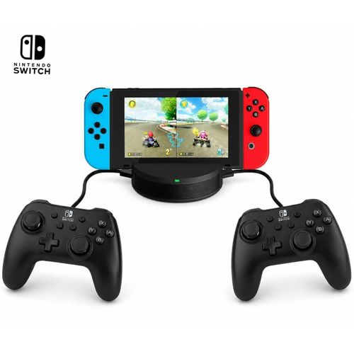 Station Haut-Parleur avec Charge pour Nintendo Switch & Switch Lite Équipé de 2 ports USB pour connecter facilement vos accessoires (manettes, clavier,souris ex.).