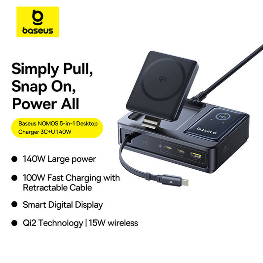 Station de charge 5‑en‑1 avec 3C+U 140W UK (P10178800123‑00)
