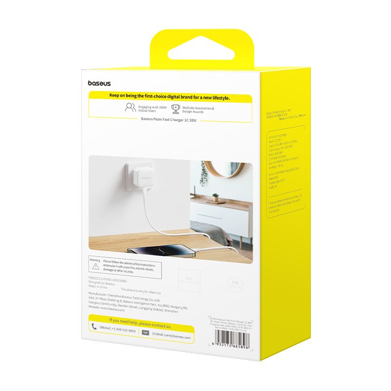 Baseus Smart Cube / Palm 1C 20W Chargeur UK-