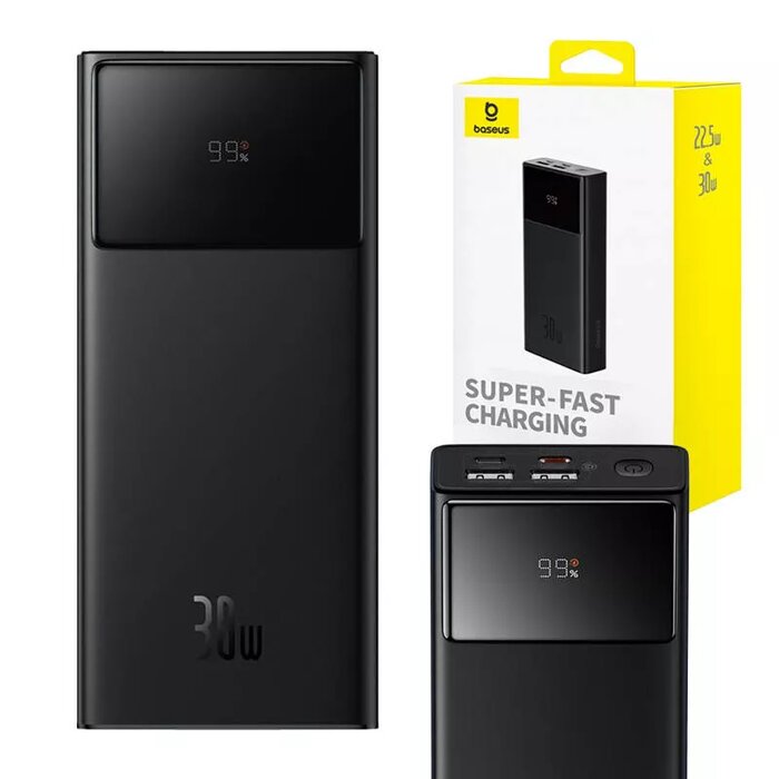 Powerbank  Baseus 20000mAh 30W Black Avec Cable USB vers TYPE-C 3A/0.3M Noir-p10022904113-00
