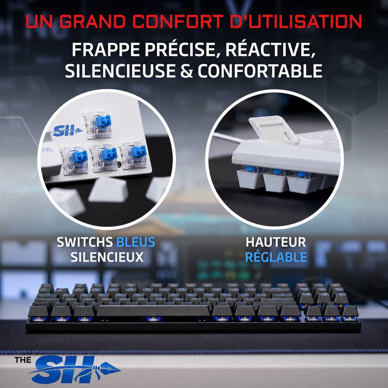 SH X67 Clavier Mécanique Gamer   87 Touches USB Filaire