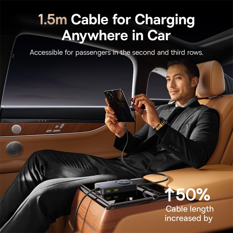 Baseus PrimeTrip VW1 Chargeur Voiture 60W avec Câble Rétractable – C00069000121-00