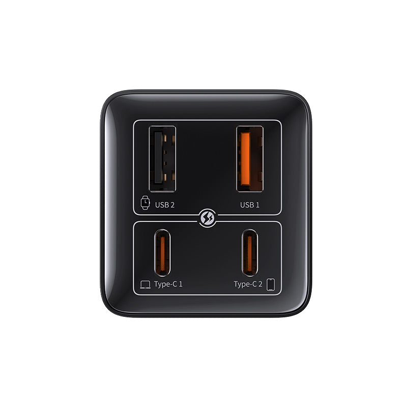Baseus Chargeur Mural 100W – 2x USB + 2x USB-C avec Câble Type-C 100W (1m) – Noir (P10162705112-00)