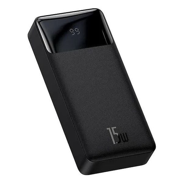 Baseus Power Bank 20000mAh 15W blanc+ USB-A – Câble Micro USB 0,25m Noir- PPBD050101