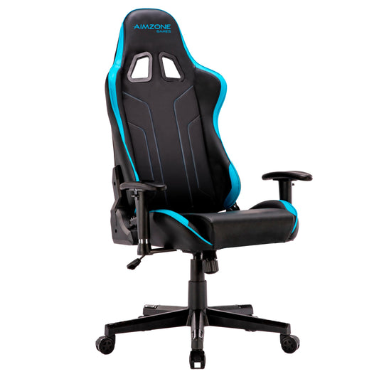 Aimzone Ergonomic Gaming Chair Racing Style Adjustable Height Heavy Duty PC Computer Chair with Headrest and Lumbar Support Swivel Chair (Black & Light Blue)