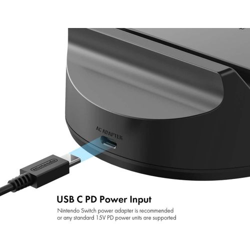 Station Haut-Parleur avec Charge pour Nintendo Switch & Switch Lite Équipé de 2 ports USB pour connecter facilement vos accessoires (manettes, clavier,souris ex.).