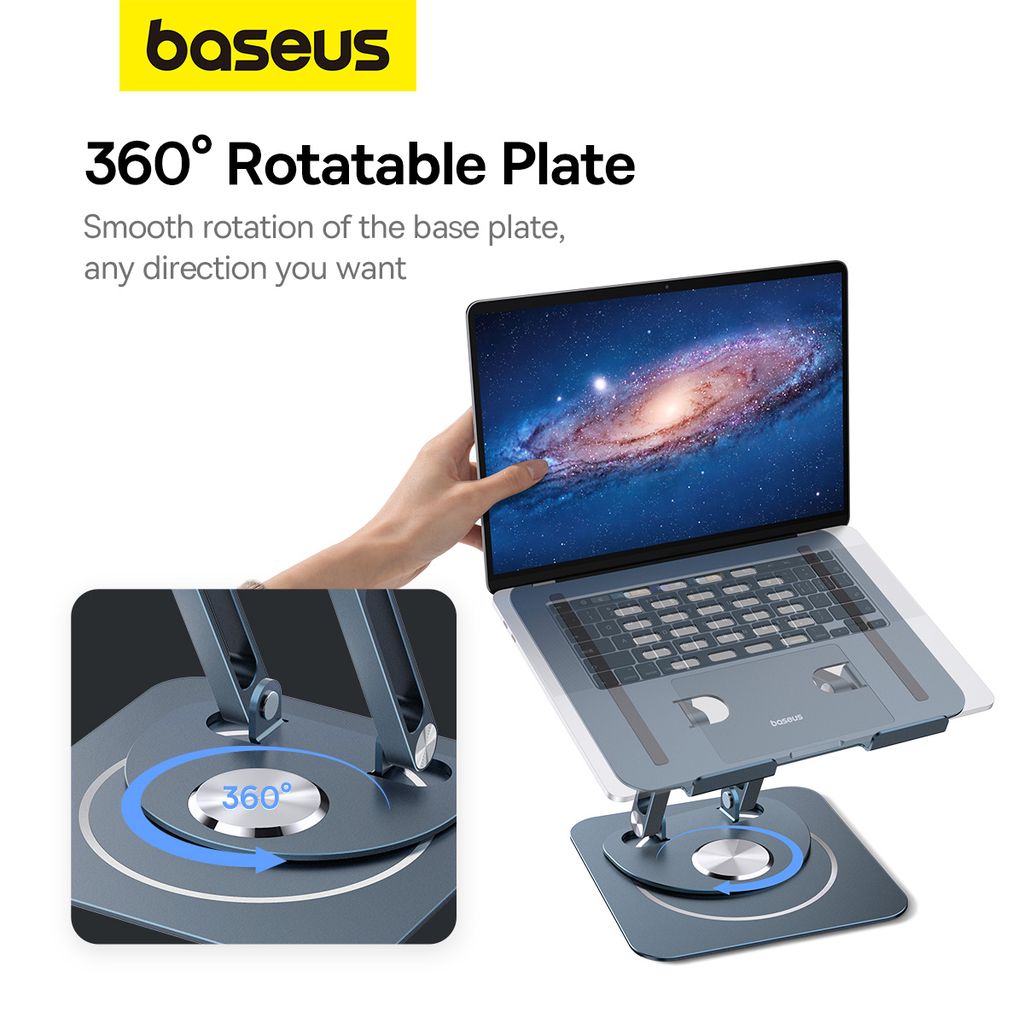 Baseus UltraStable Pro Support Rotatif et Pliable Space Grey – B10059900811-01