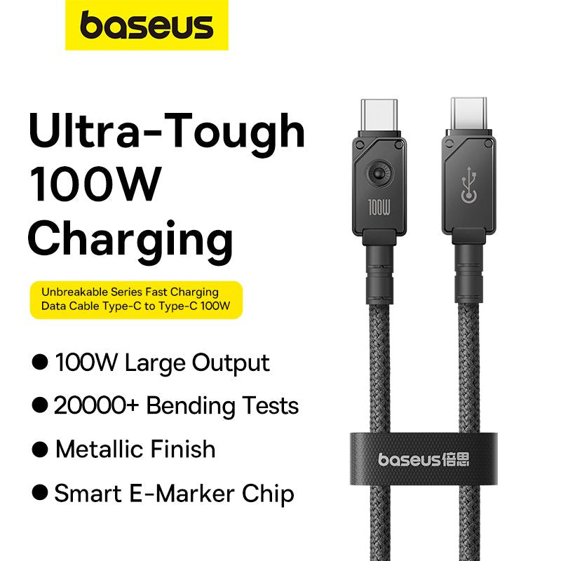Baseus Câble 100W Fibre Braiding 2m Type-C vers Type-C – P10355800111-01