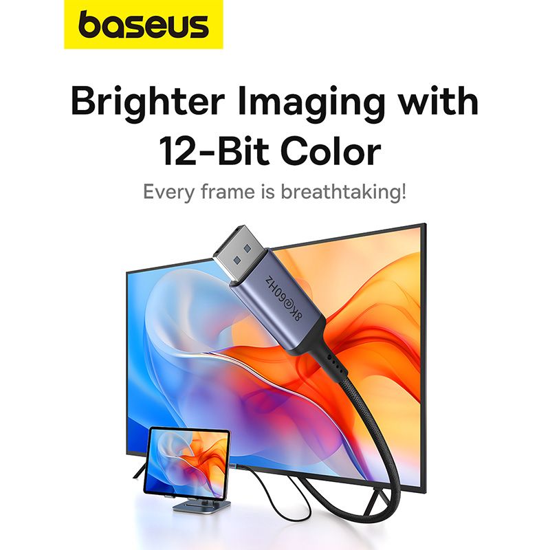 Baseus Adaptateur USB-C vers DisplayPort 8K 2m 🖥️ -B0063370D111-00