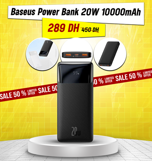 BASEUS Power Bank 20W 10000mAh -noir- PPBD050301