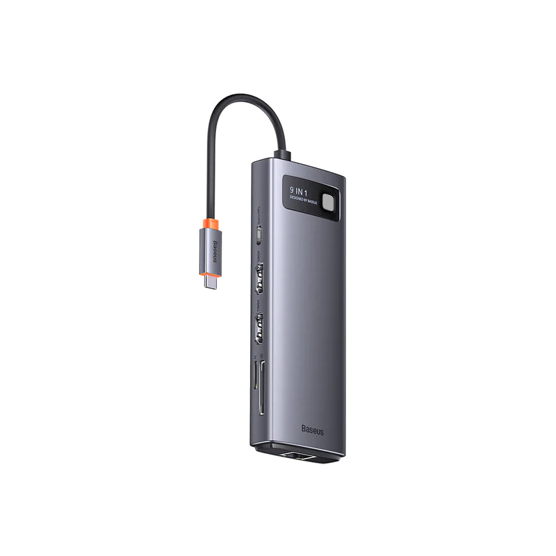 Baseus Adapteur 9 en 1 USB C Hub avec HDMI 4K Power Delivery pour MacBook Pro, Surface Pro, iPad Pro et Autres appareils de type C – CAHUB-CU0G