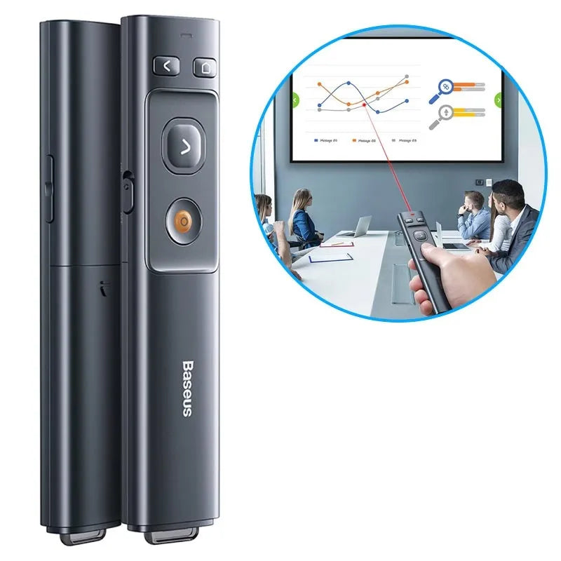 BASEUS ORANGE DOT WIRELESS PRESENTER-  Télécommande de Présentation Sans Fil - ACFYB-0G - GREY
