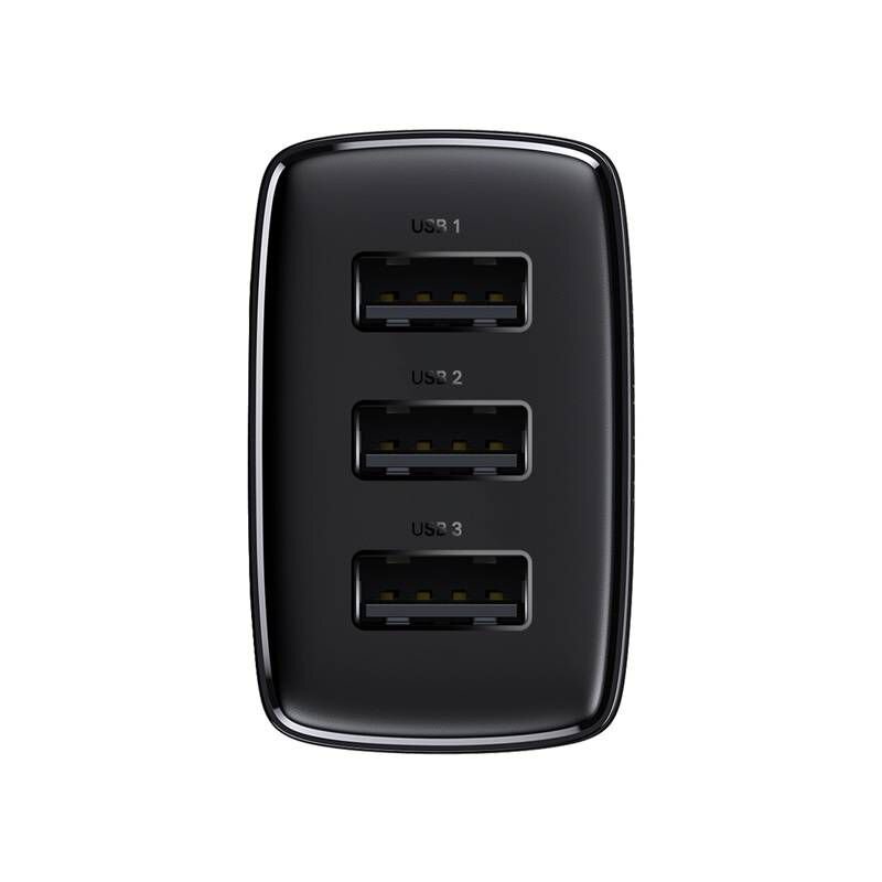 Baseus Chargeur 3x USB 17W Noir-CCXJ020101