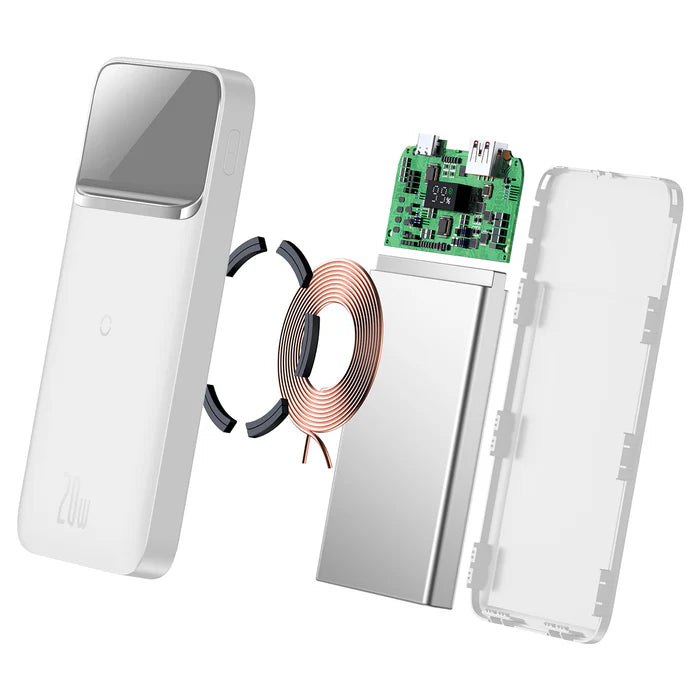 Baseus Magnetic Power Bank 20W 10000mAh - Blanc-PPCX010202