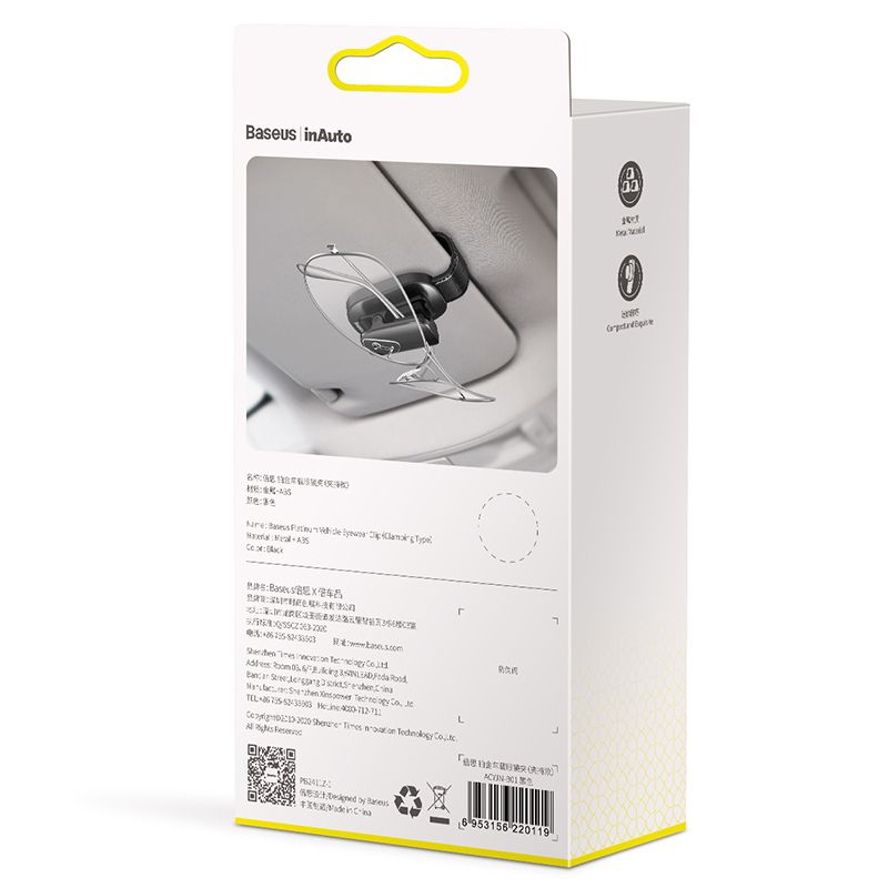 Baseus Support de Lunettes pour Voiture – ACYJN-B01